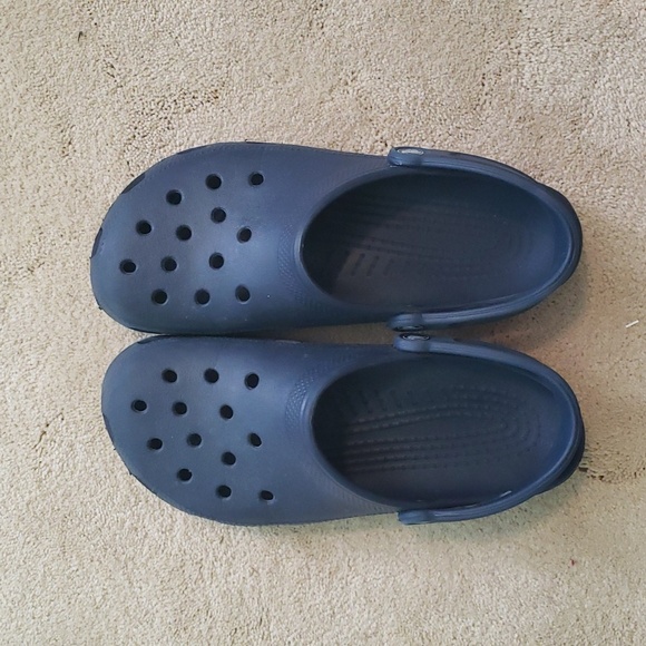 Navy Crocs Clogs - Picture 1 of 3